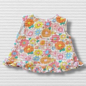 Angel Dear Swing Top Ditsy Floral Gauze Muslin Size 6-12 Months